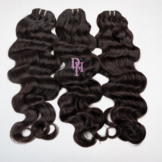 3) Straight/BodyWave DD Bundles 100% Raw Virgin Cambodian Hair
