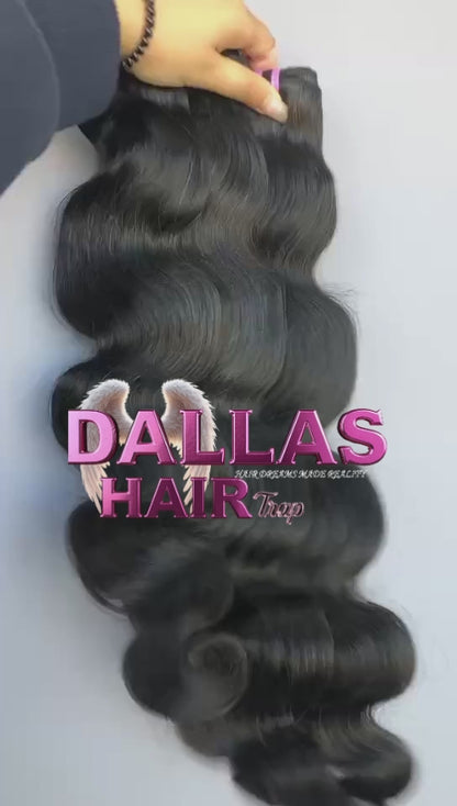3) Straight/BodyWave DD Bundles 14A 00% Virgin Cambodian hair